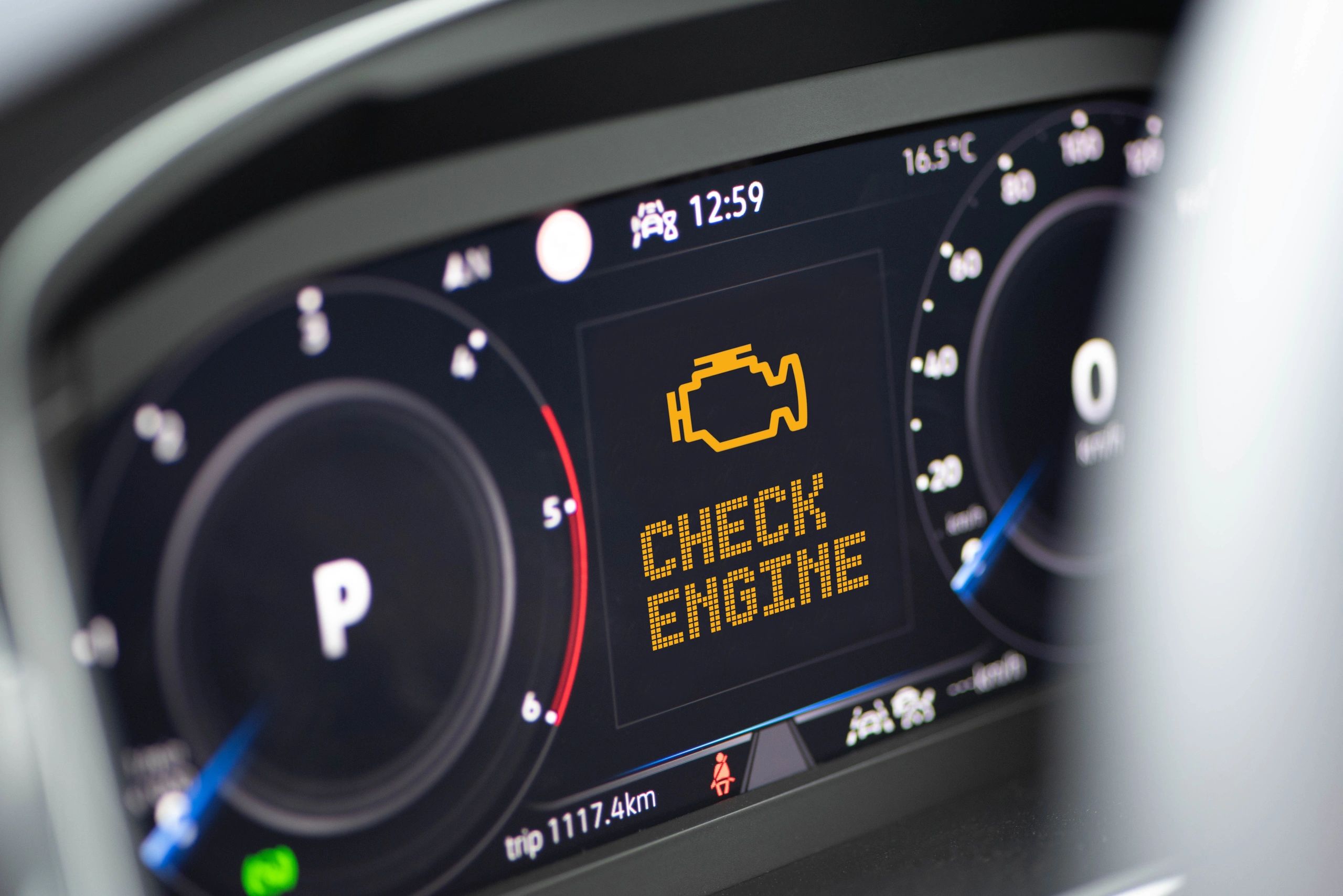 Dashboard warning light illustrating unexpected repair concerns