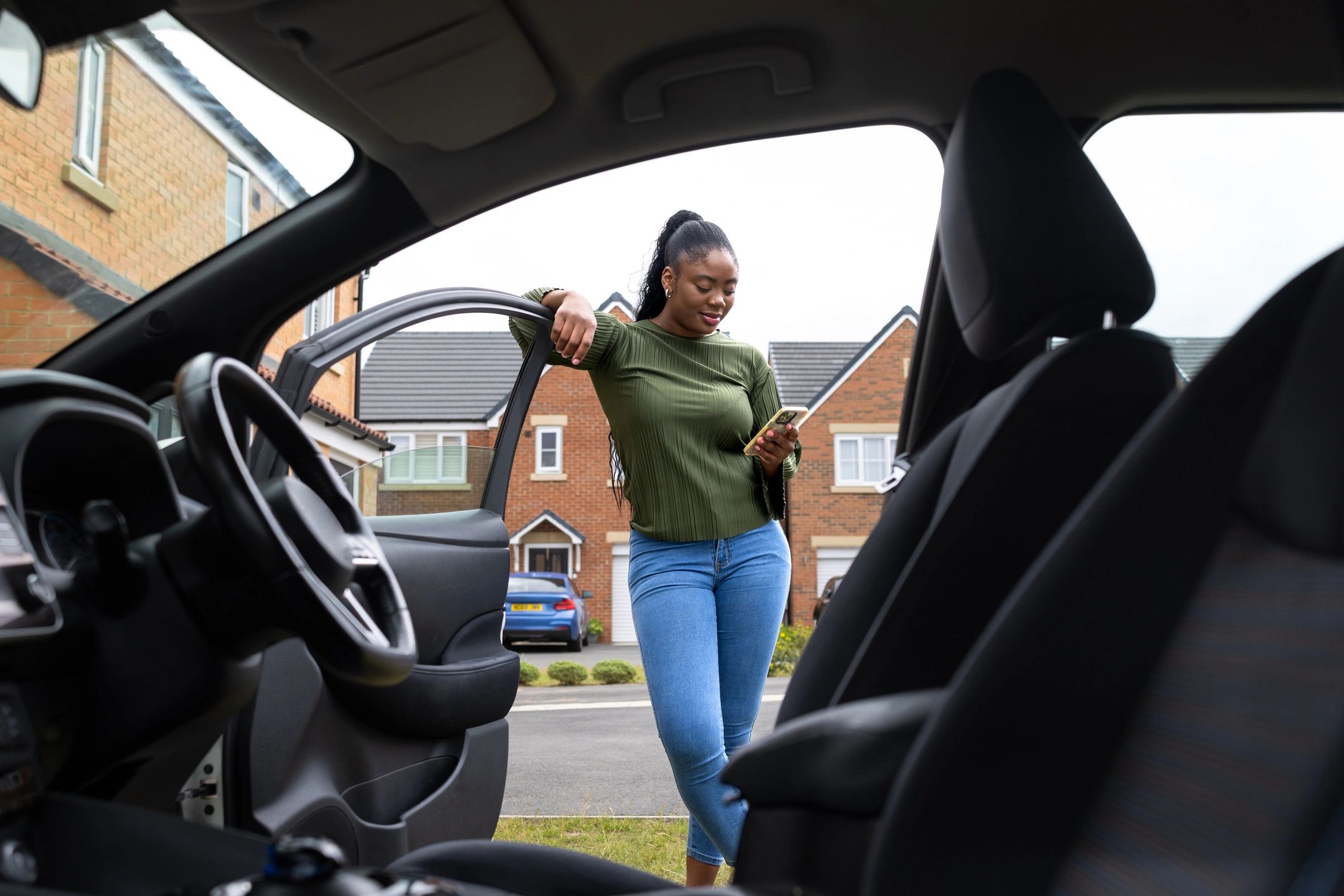 Driver with a newer vehicle